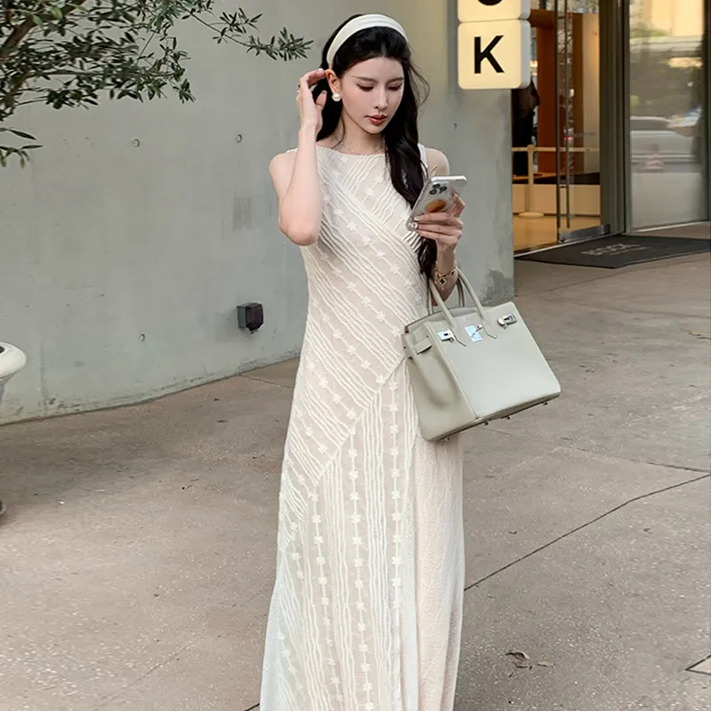 HAPG Sleeveless Dresses Women's Beige Shopping Bag-3