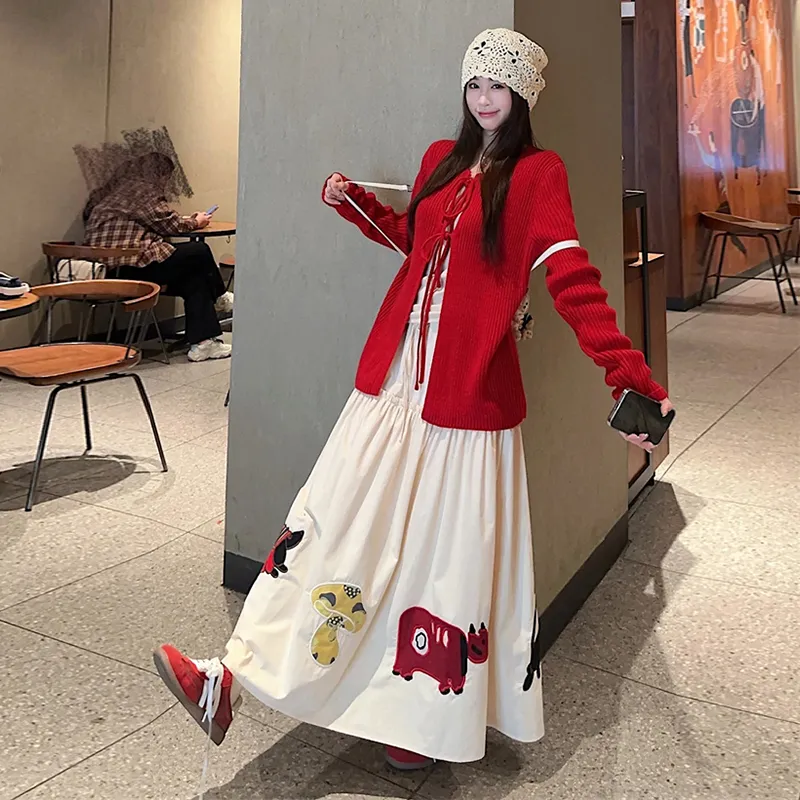 HAPG Two Piece Skirt Sets Women's-5
