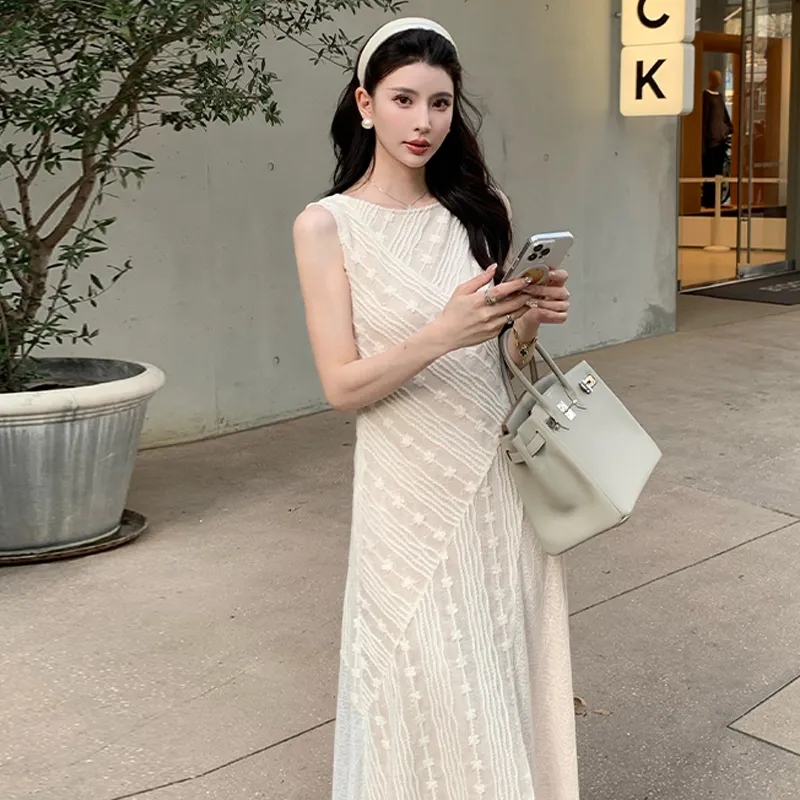 HAPG Sleeveless Dresses Women's Beige Shopping Bag-4