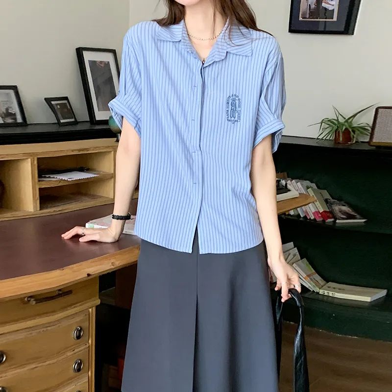 HAPG Shirts Women's Blue Shopping Bag Included-6