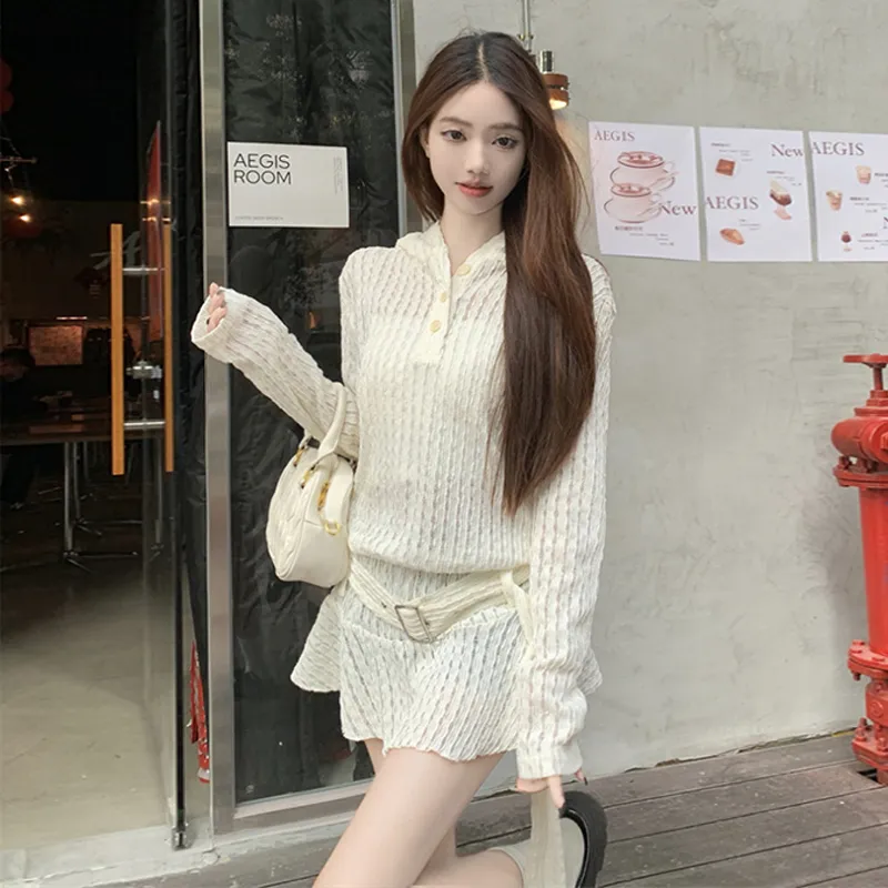 HAPG Long-Sleeved Dresses Women's White-2