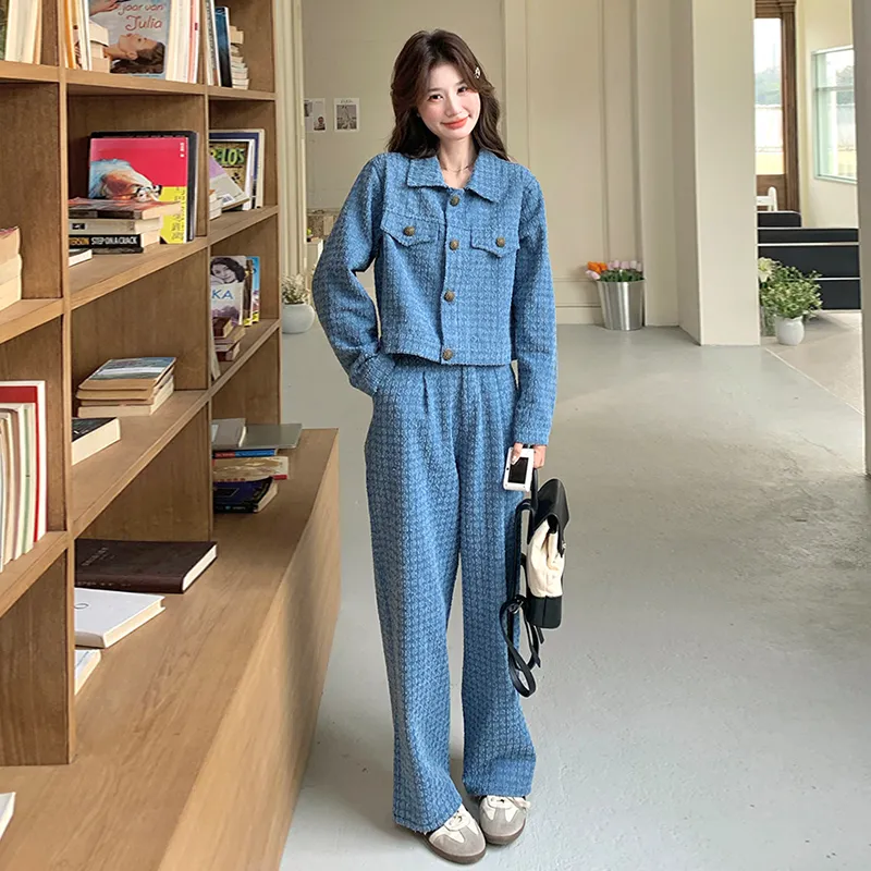 HAPG Casual Suit Women's Denim Blue-5