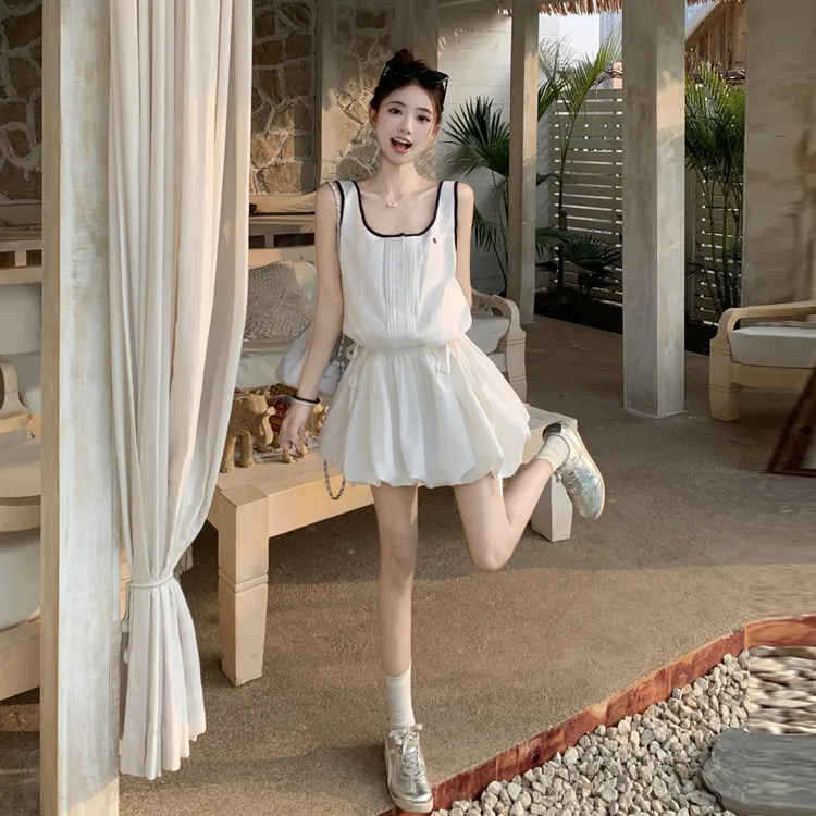 HAPG Slip Dresses Women's White-6