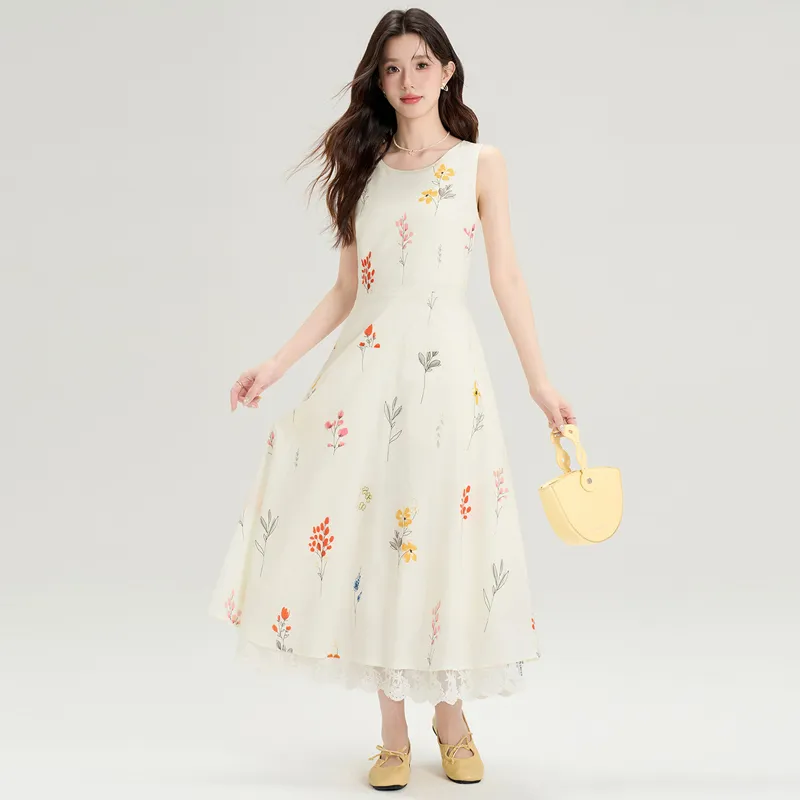 HAPG Sleeveless Dresses Women's Beige Shopping Bag-2