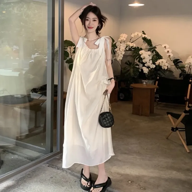 HAPG Slip Dress Women's Beige Apricot-2