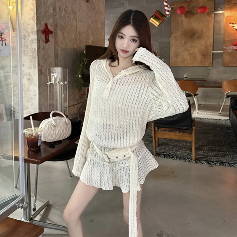HAPG Long-Sleeved Dresses Women's White-3
