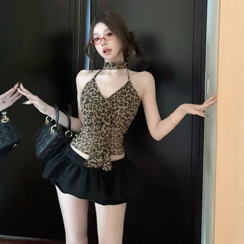 HAPG Camisoles Women's Leopard Print-5