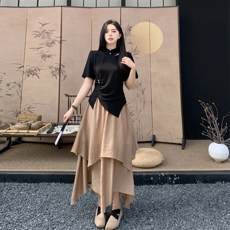 HAPG Two Piece Skirt Sets Women's-5