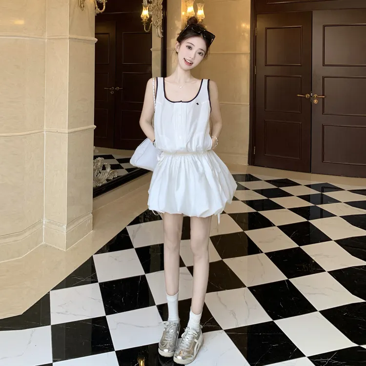 HAPG Slip Dresses Women's White-3
