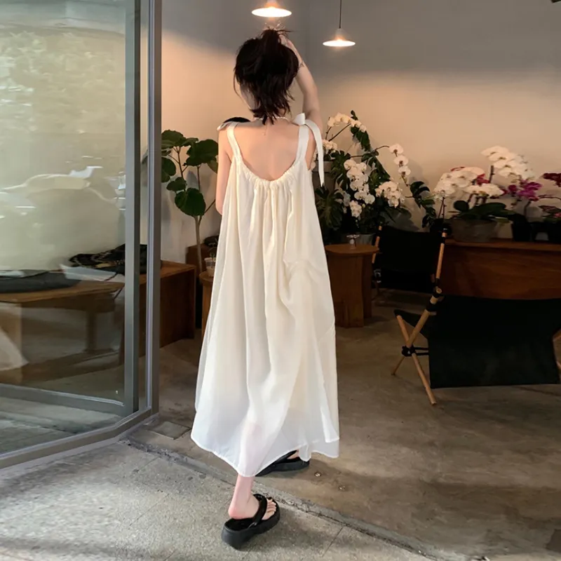 HAPG Slip Dress Women's Beige Apricot-6