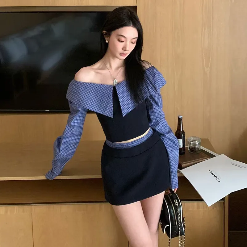 HAPG Skirt Set Women's Night Sea Blue-2