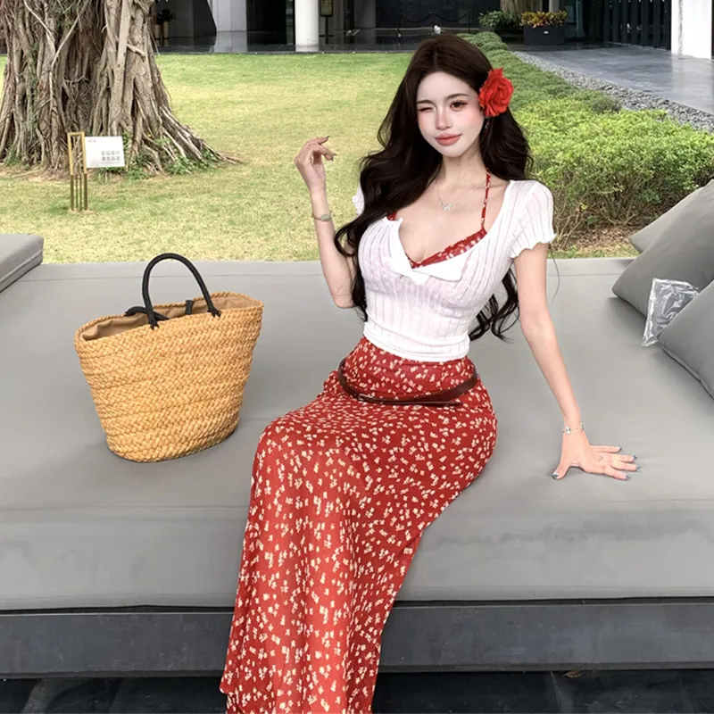 HAPG Two Piece Skirt Sets Women's-6