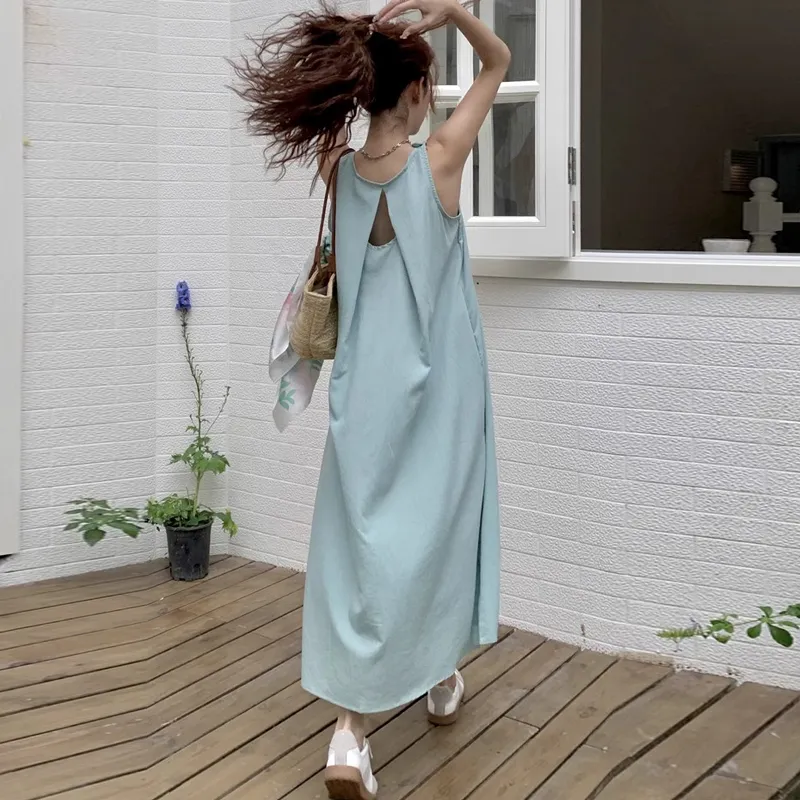 HAPG Sleeveless Dress Women's Green-6
