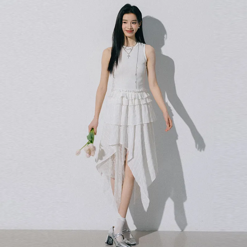 HAPG Sleeveless Dresses Women's White Shopping Bag-5