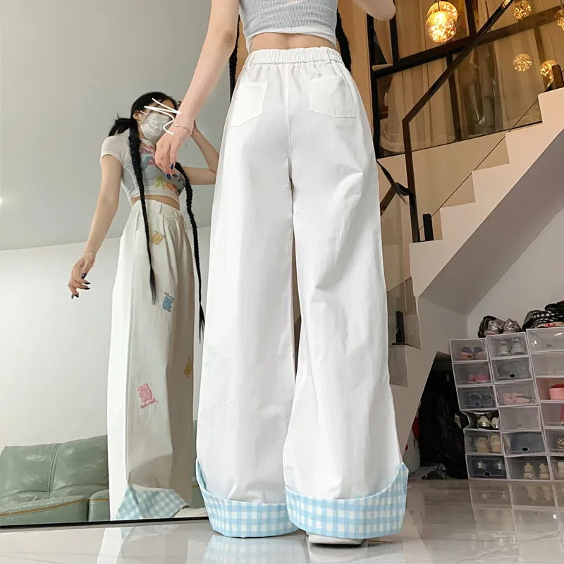 HAPG Casual Pants Women's White Shopping Bag-5