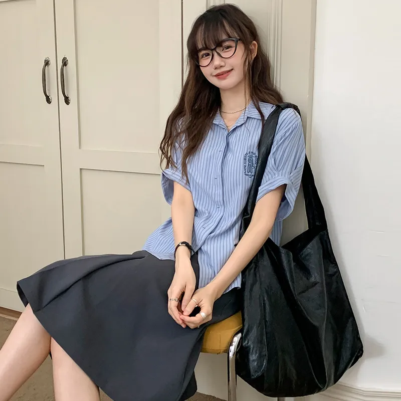 HAPG Shirts Women's Blue Shopping Bag Included-4