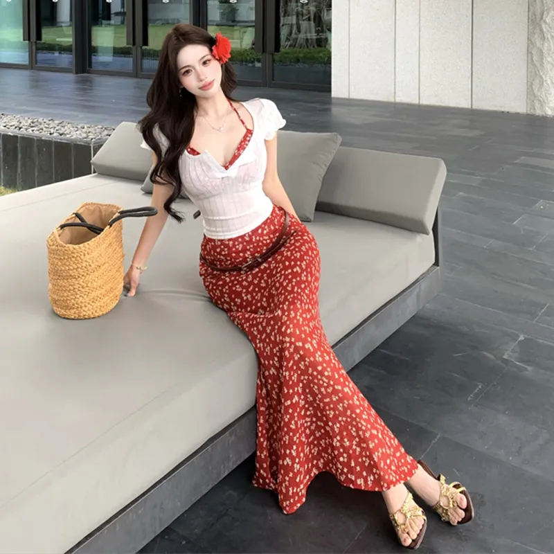HAPG Two Piece Skirt Sets Women's-5