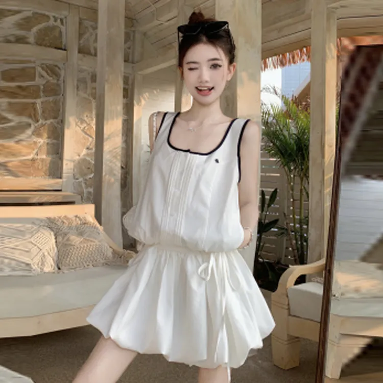 HAPG Slip Dresses Women's White-2