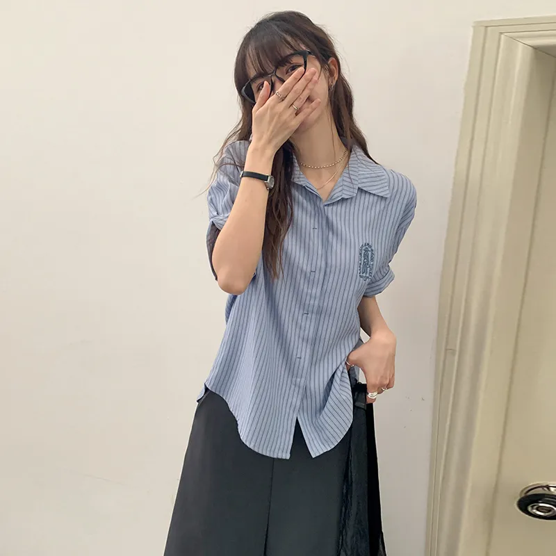 HAPG Shirts Women's Blue Shopping Bag Included-3