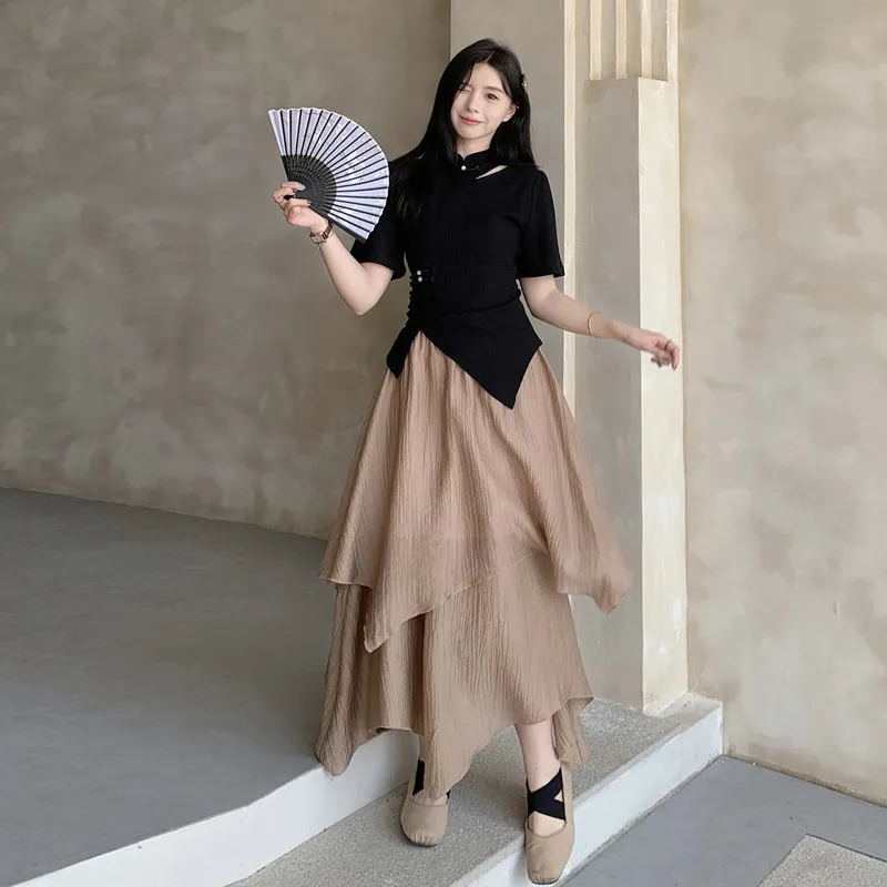 HAPG Two Piece Skirt Sets Women's-4