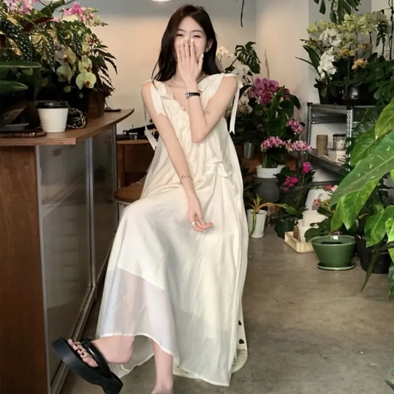 HAPG Slip Dress Women's Beige Apricot-4