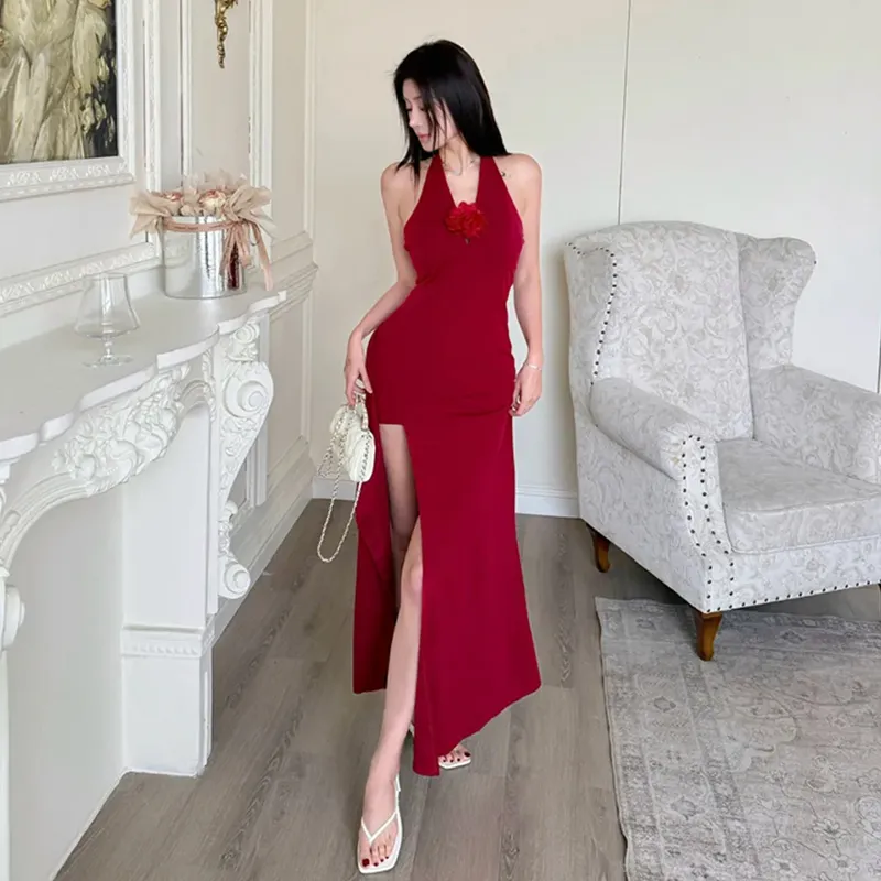 HAPG Sleeveless Dresses Women's Red Shopping Bag-3