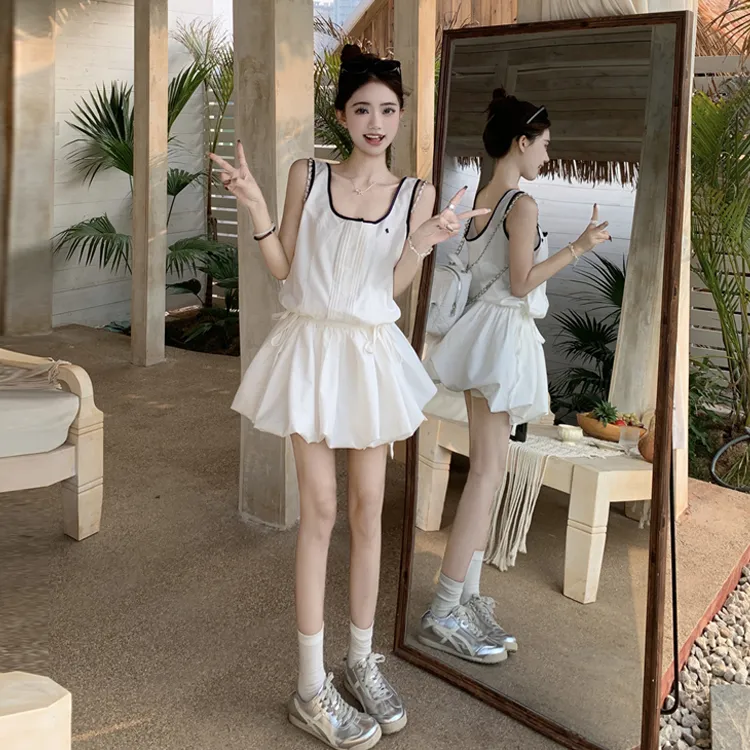 HAPG Slip Dresses Women's White-5