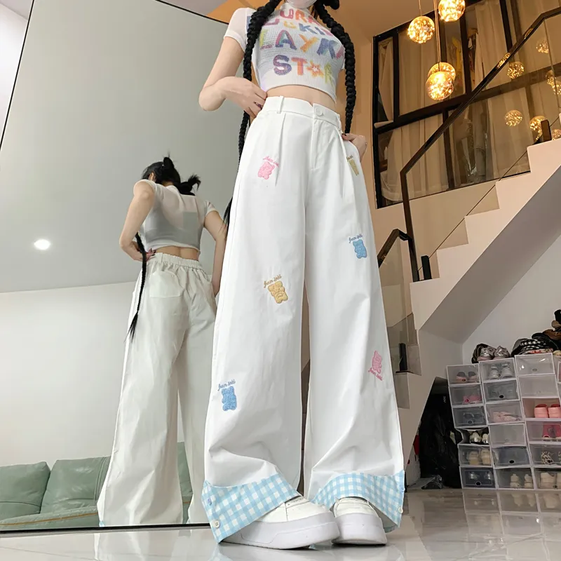 HAPG Casual Pants Women's White Shopping Bag-3