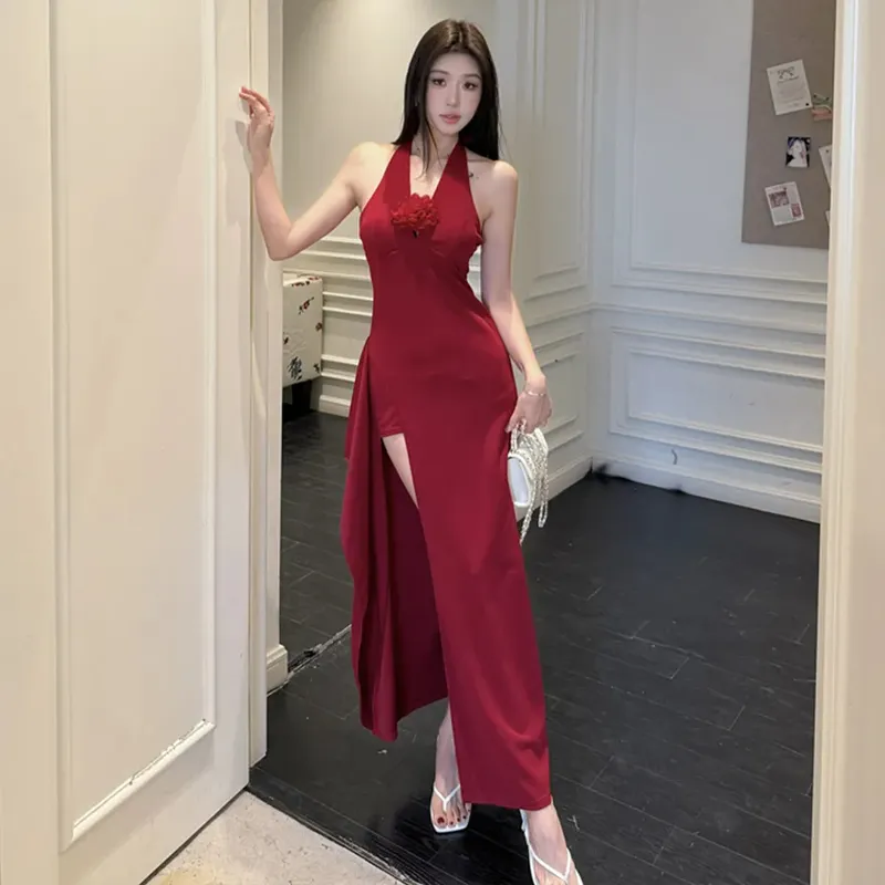 HAPG Sleeveless Dresses Women's Red Shopping Bag-2