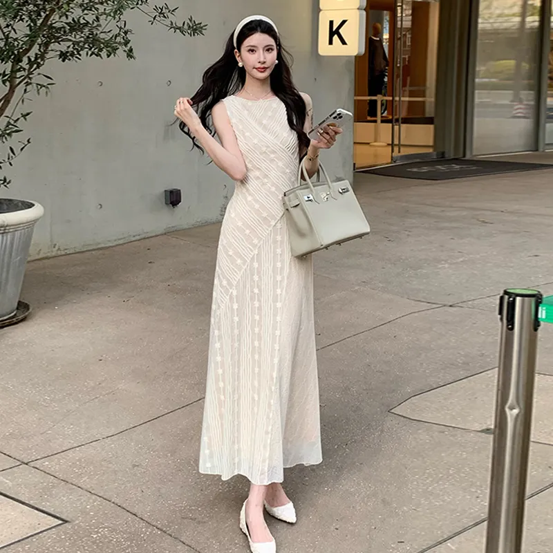 HAPG Sleeveless Dresses Women's Beige Shopping Bag-2