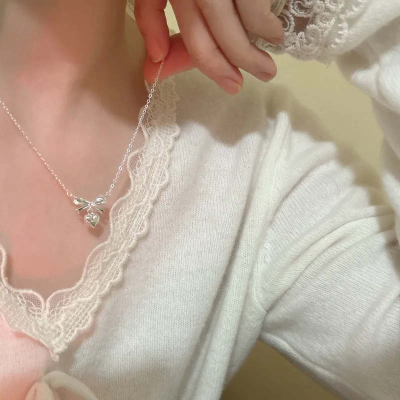 YQ Girls S925 Sterling Silver Necklaces Women's-4