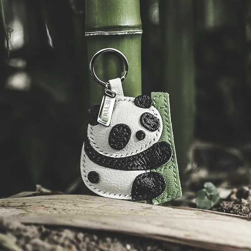 HUIYU Sheepskin Pendants Unisex Black White Green-3
