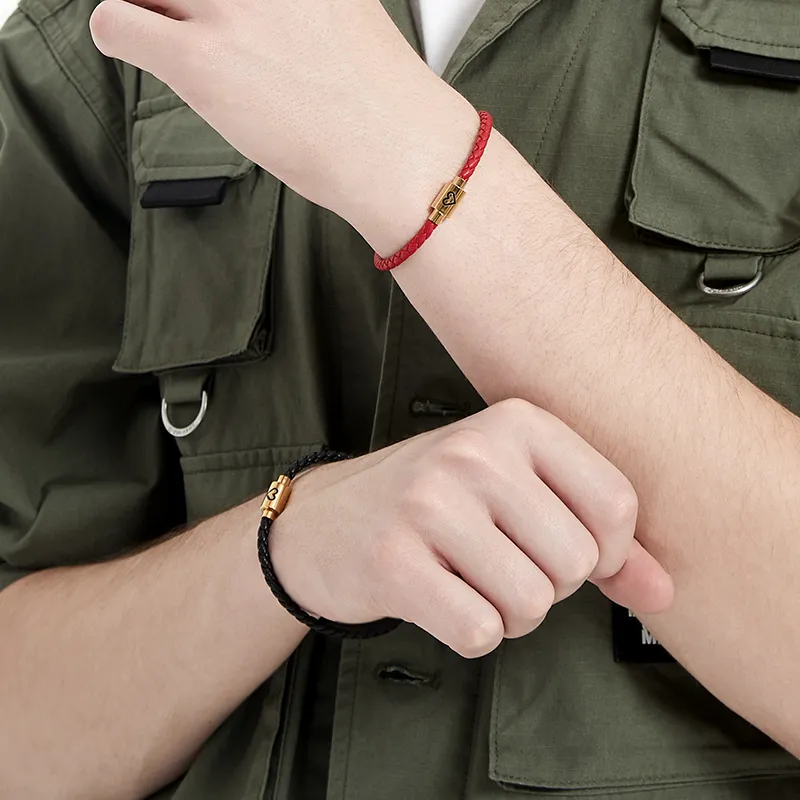 HUIYU Cow Leather Bracelets Unisex-4