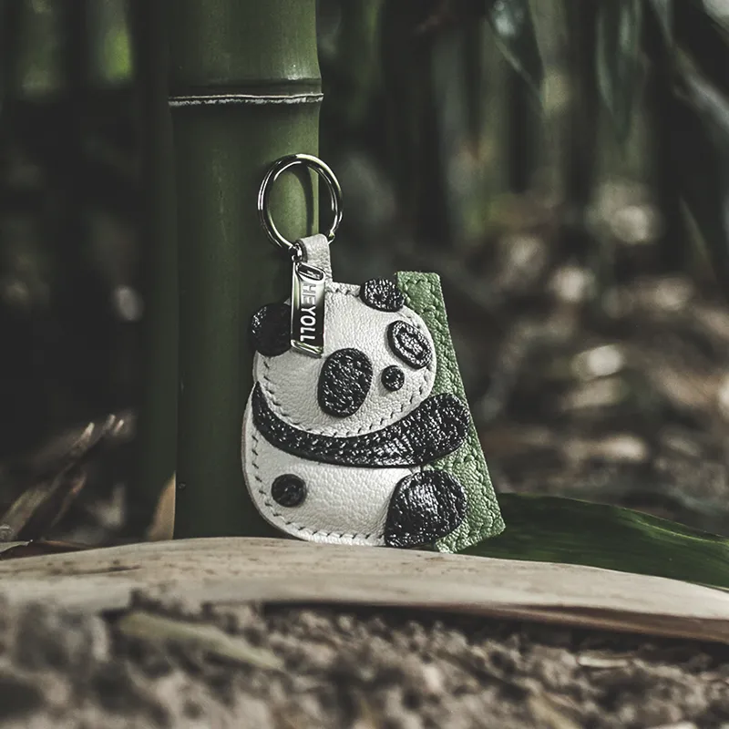 HUIYU Sheepskin Pendants Unisex Black White Green-5