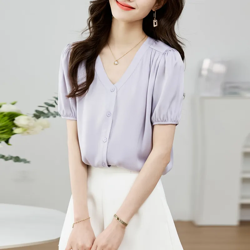 Huagaa Shirts Women's Purple-3