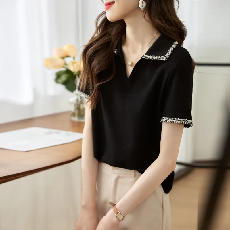 Huagaa T Shirts Women's Black-2