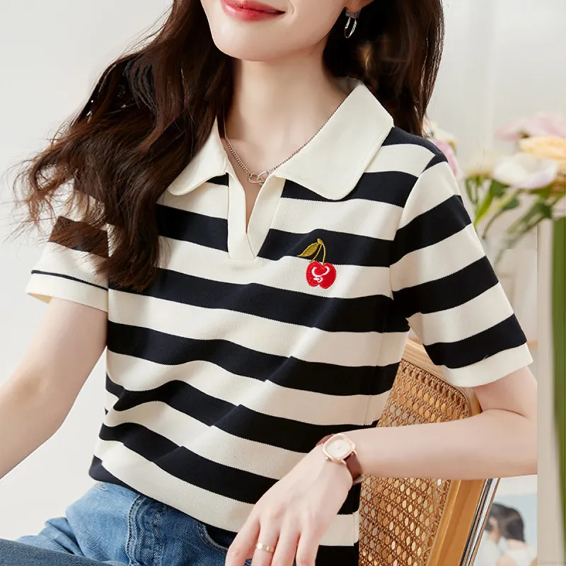 Huagaa T Shirts Women's Stripes-2