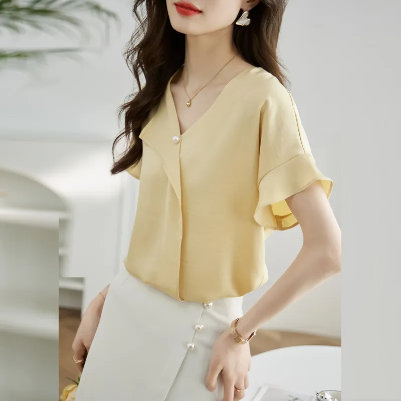Huagaa Shirts Women's Yellow-2