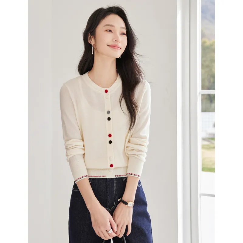 Huagaa Knitted Fabric Cardigan Women's-4