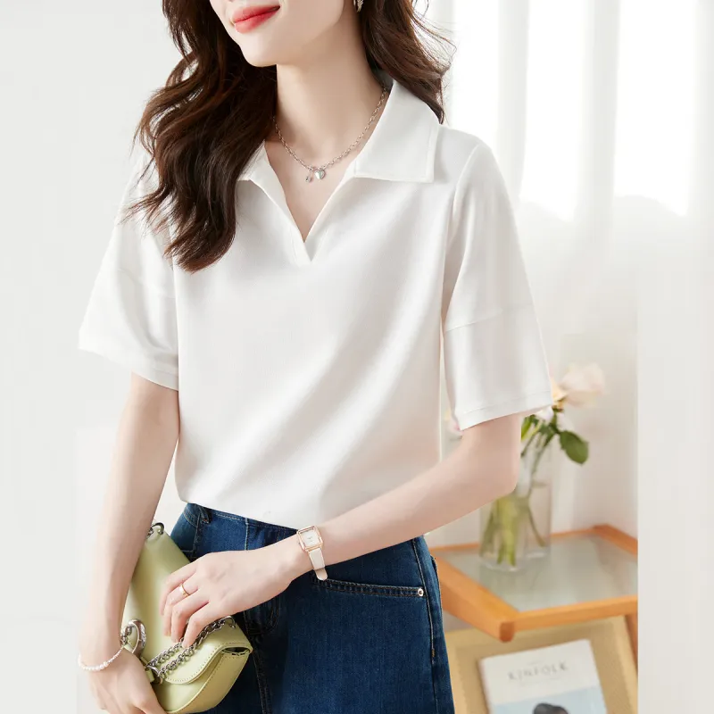 Huagaa T Shirts Women's White-4