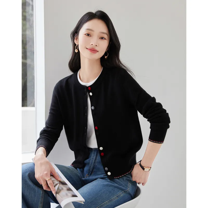 Huagaa Knitted Fabric Cardigan Women's-8
