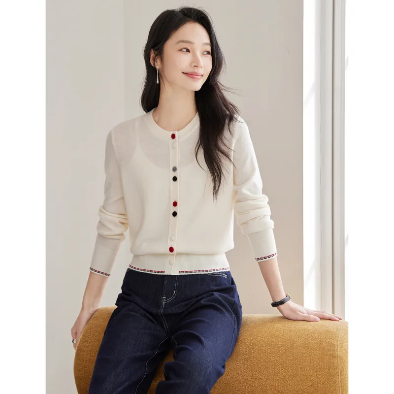 Huagaa Knitted Fabric Cardigan Women's-2