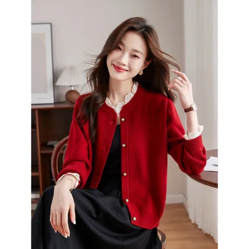 Huagaa Knitwear Women's Red