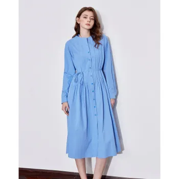 Huagaa Long Sleeved Dresses Women's Colorful Blue