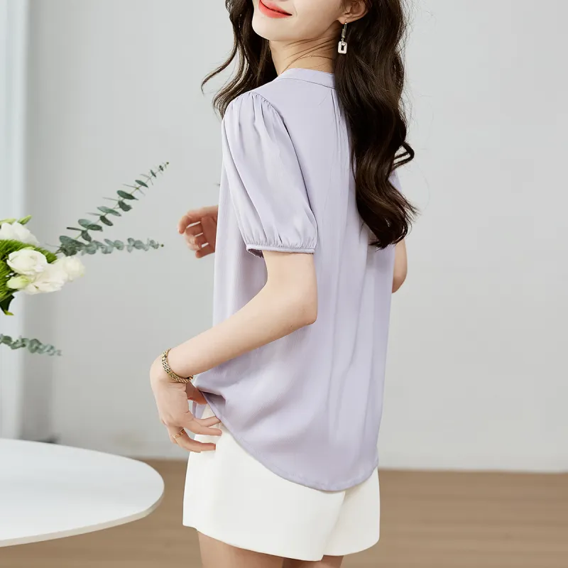 Huagaa Shirts Women's Purple-2