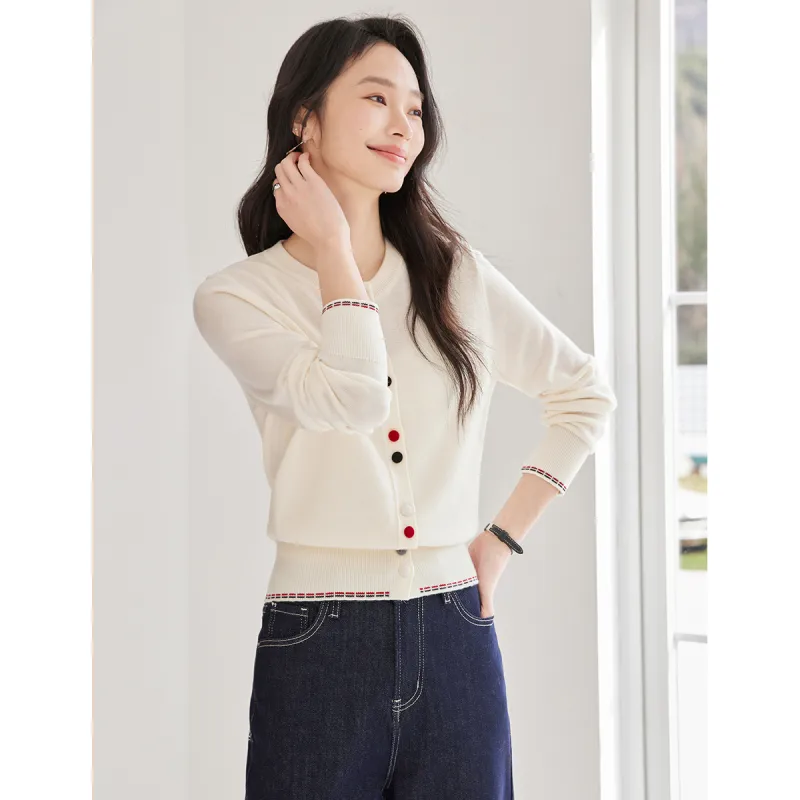 Huagaa Knitted Fabric Cardigan Women's-5