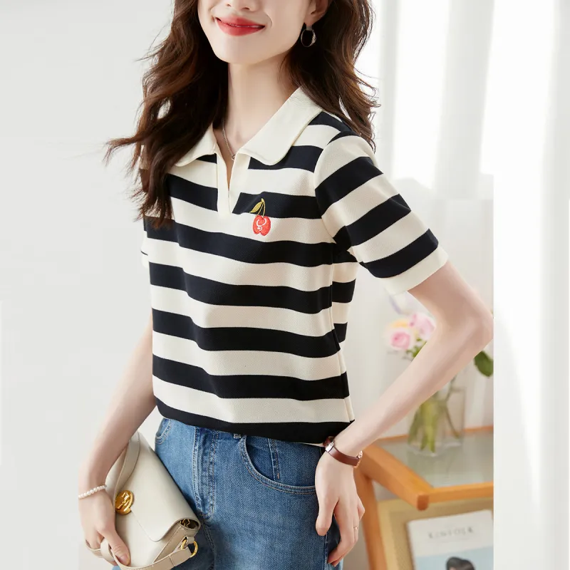 Huagaa T Shirts Women's Stripes-5