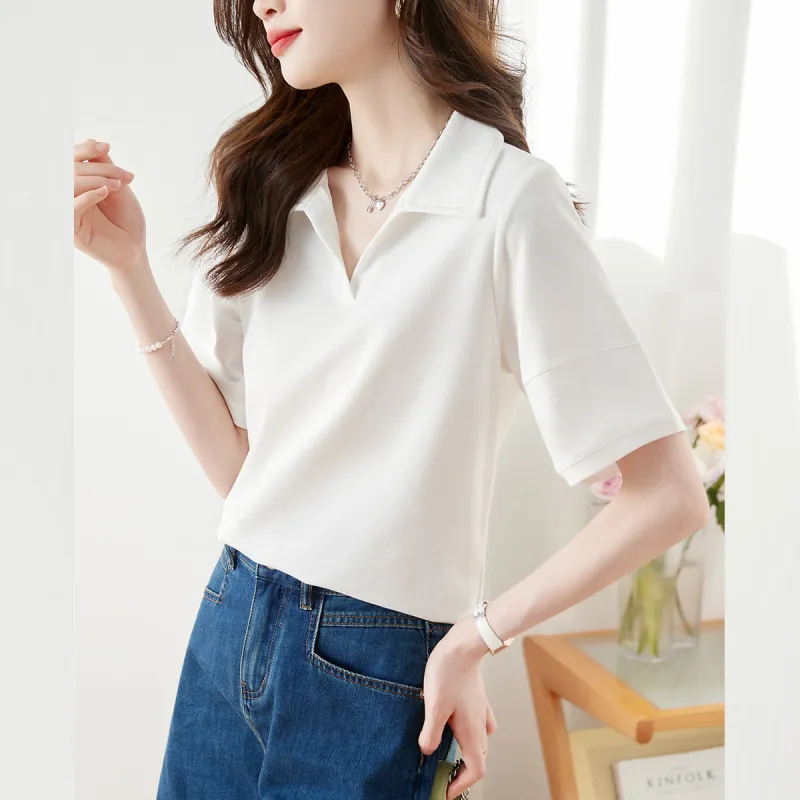 Huagaa T Shirts Women's White-2
