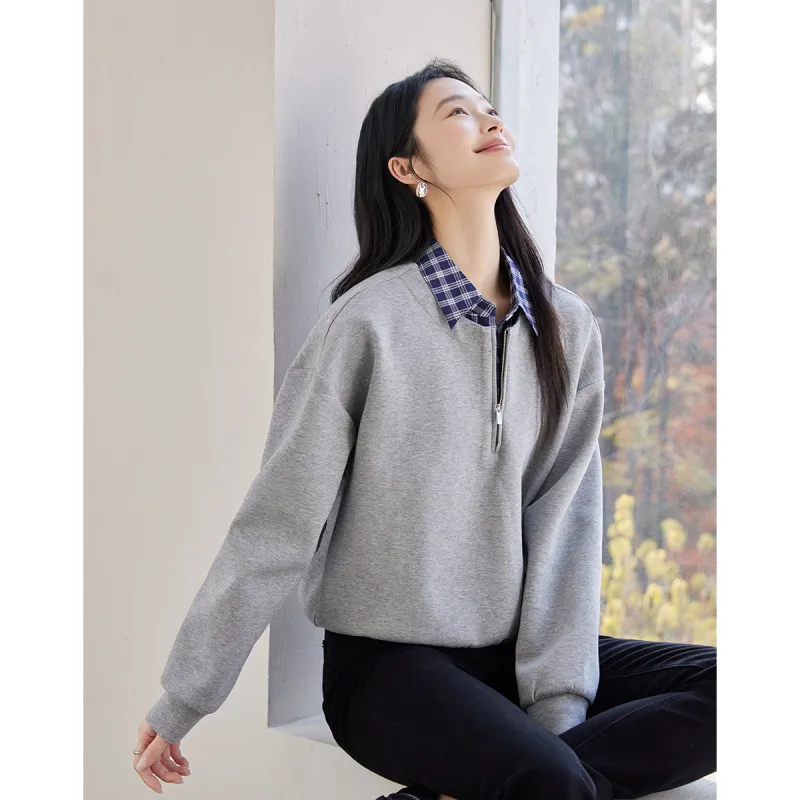 Huagaa Sweatshirts Women's Heather Gray-3