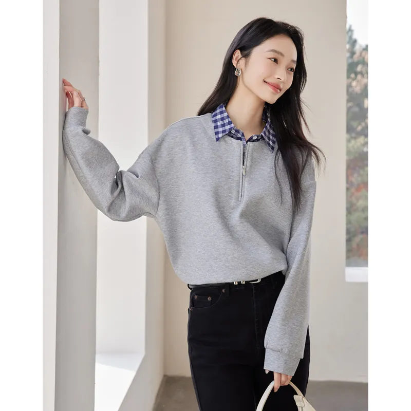 Huagaa Sweatshirts Women's Heather Gray-1